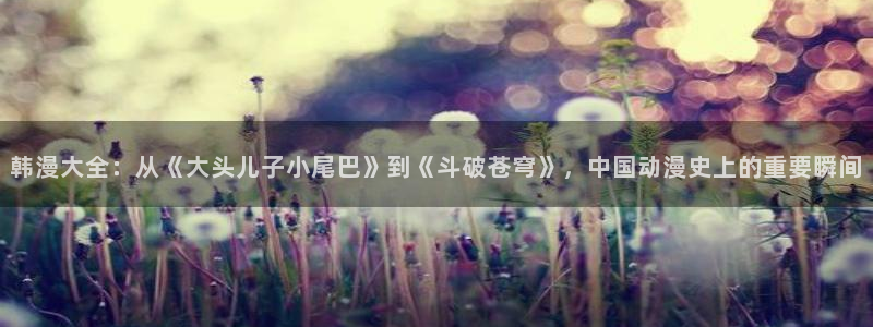 韩漫无删减免费观看网站：韩漫大全：从《大头儿子小尾巴》到《斗破苍穹》，中国动漫史上的重要瞬间