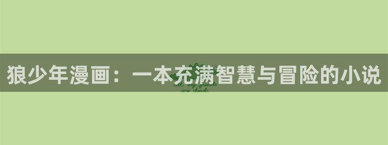 韩漫禁欲系漫画：狼少年漫画：一本充满智慧与冒险的小说